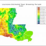 Louisiana Estimated Deer Breeding Periods | Louisiana Department Of   Deer Rut Map Texas