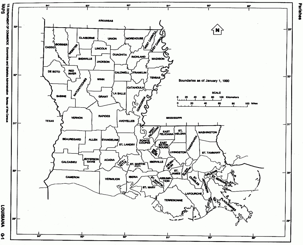 Louisiana Free Map - Louisiana State Map Printable
