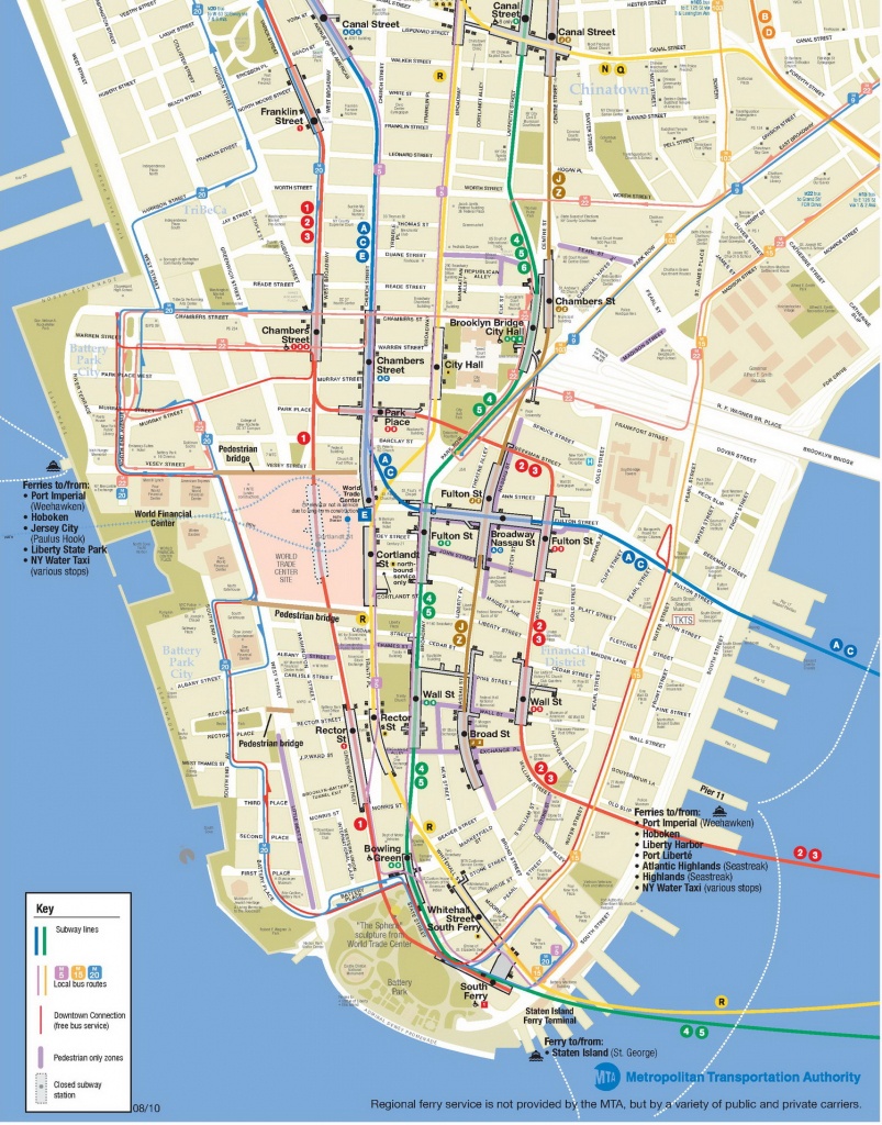 Lower Manhattan Map - Go! Nyc Tourism Guide - Printable Map Manhattan Pdf