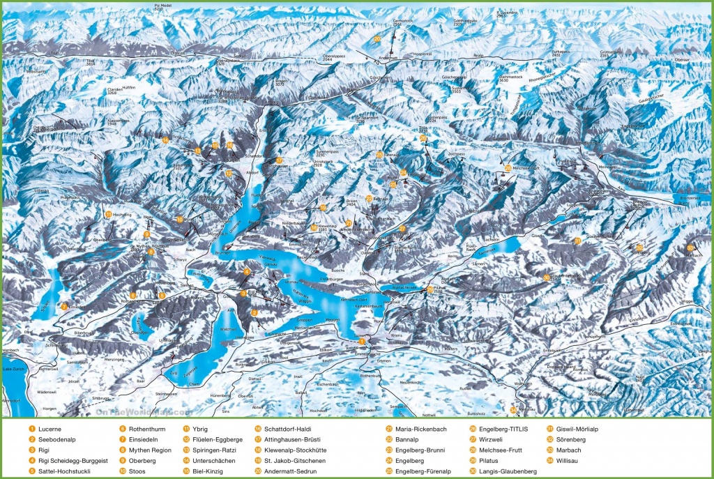 Lucerne City Maps | Switzerland | Maps Of Lucerne (Luzern) - Printable Tourist Map Of Lucerne