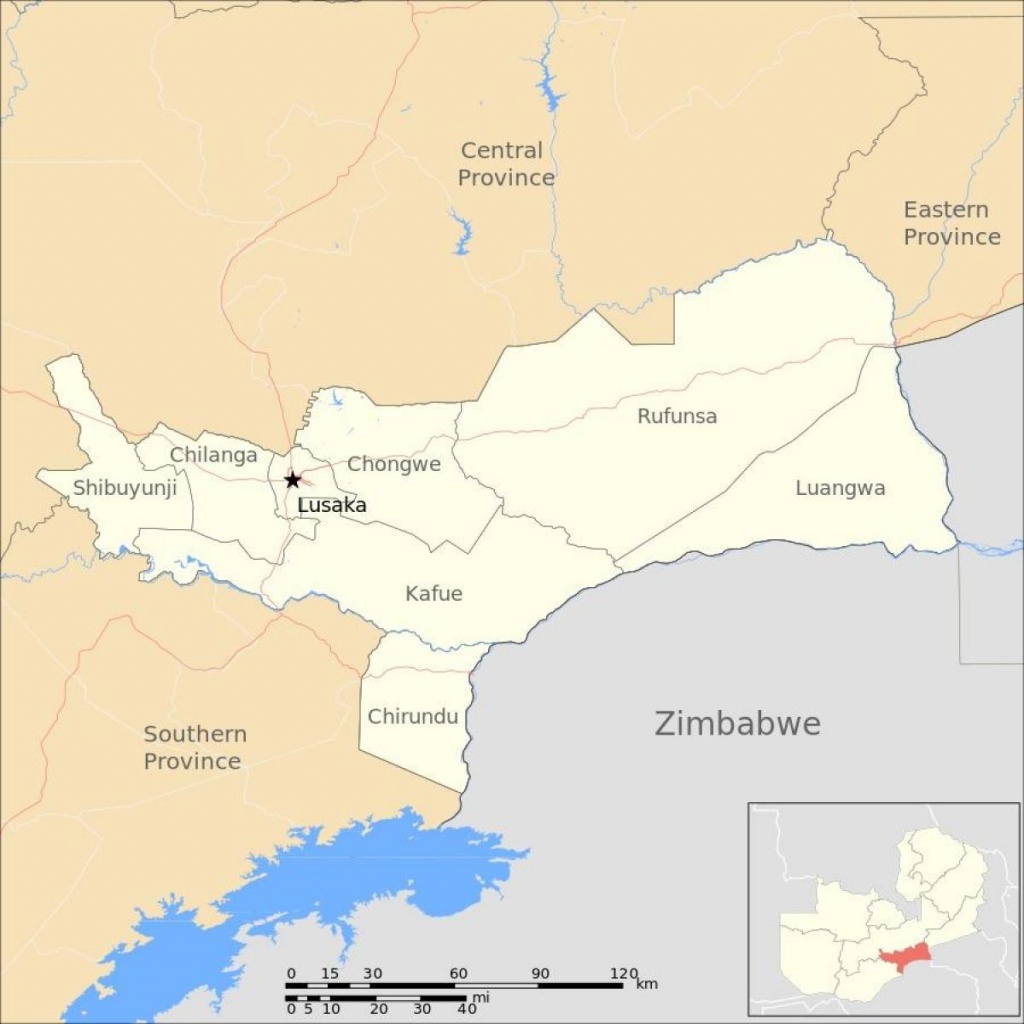 Lusaka Zambia Map - Map Of Lusaka Zambia (Eastern Africa - Africa) - Printable Map Of Lusaka
