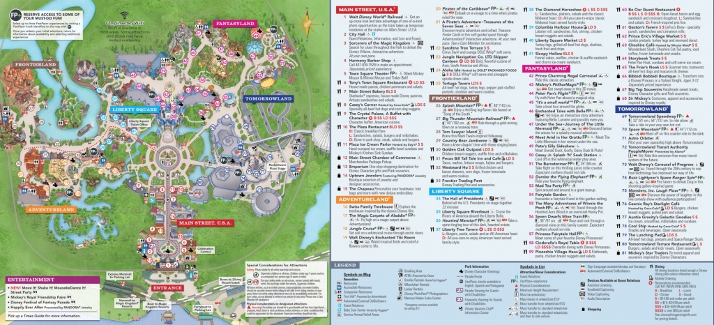 Magic Kingdom Park Map - Walt Disney World - Wdw Maps Printable