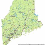 Maine State Route Network Map. Maine Highways Map. Cities Of Maine   Printable Map Of Maine Lighthouses