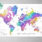 Make A Diy Travel Push Pin Map For Marking Your Travels Using One Of   Custom Printable Maps