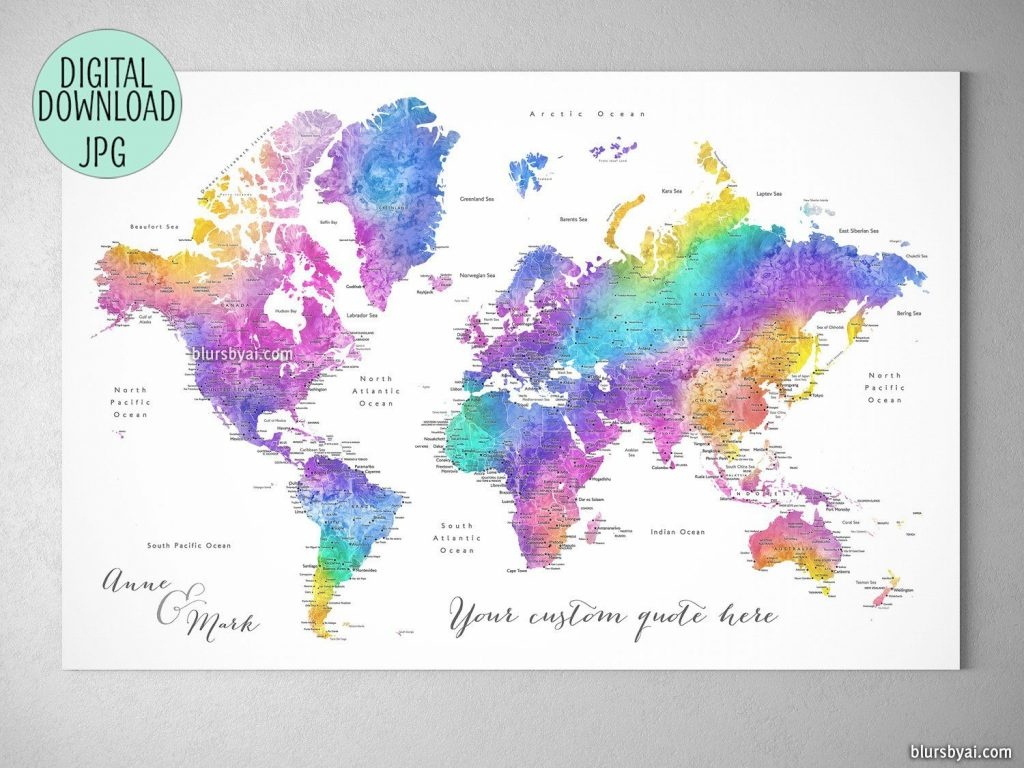 Make A Diy Travel Push Pin Map For Marking Your Travels Using One Of - Custom Printable Maps