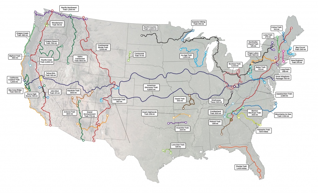 Map: America&amp;#039;s Best Long Trails - Backpacker - California Coastal Trail Map