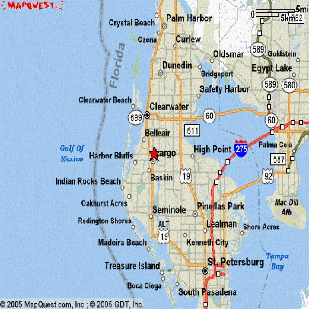 Map Clearwater Florida D1softball Map Of Clearwater Florida And Surrounding Areas 