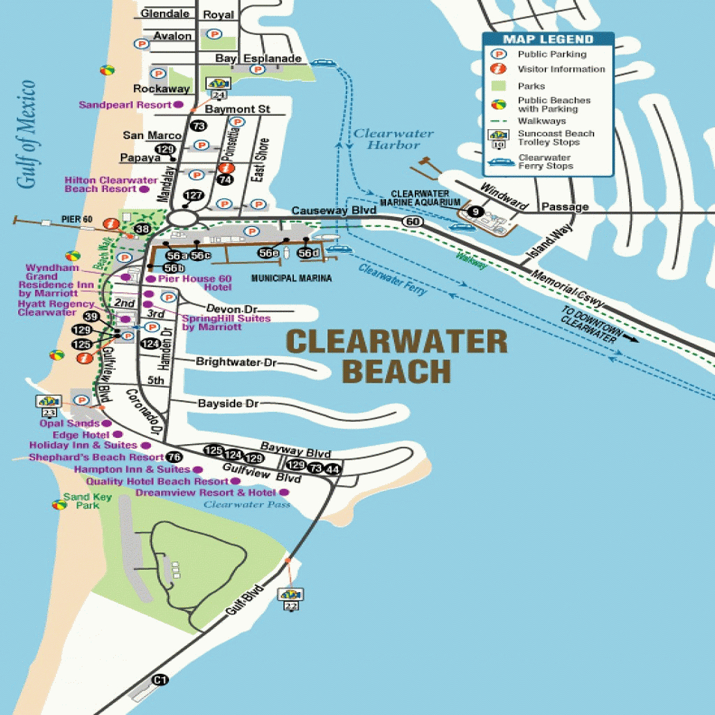 Map Clearwater Florida | D1Softball - Map Of Clearwater Florida Beaches
