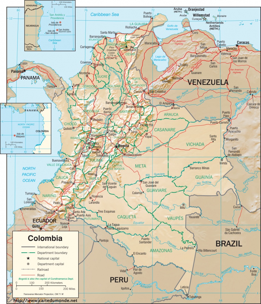 Map Colombia, Country Map Colombia - Printable Map Of Colombia