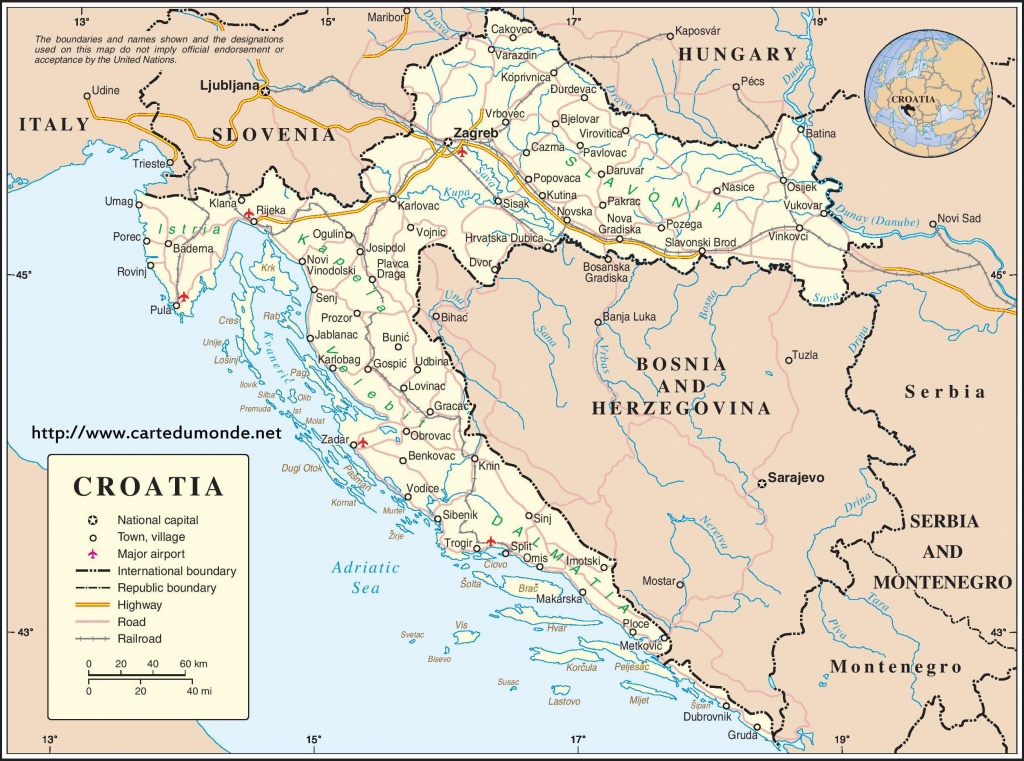 Map Croatia, Country Map Croatia - Printable Map Of Croatia
