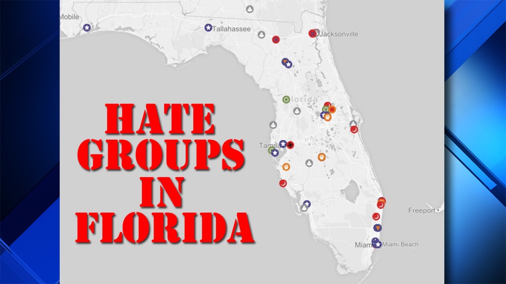 Map Details Where Florida Hate Groups Are In 2017 - Coral Bay Florida Map