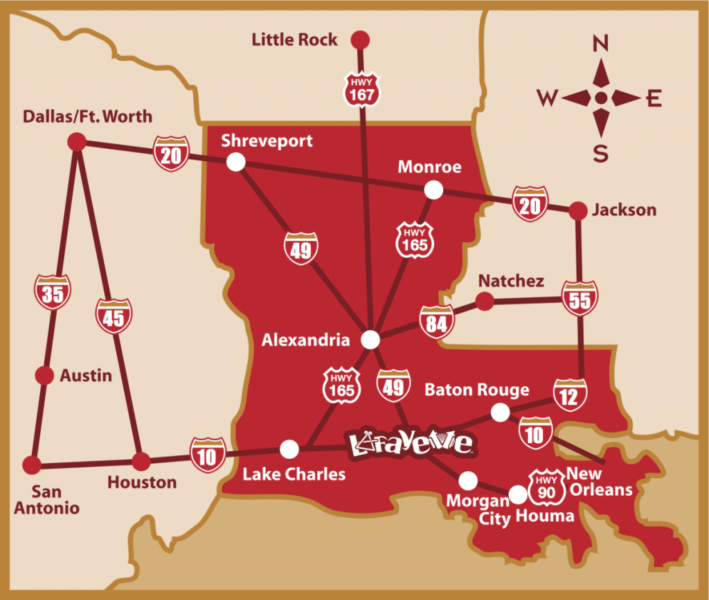 Map &amp;amp; Directions | Lafayette, La Trip Planner - Printable Map Of Lafayette La