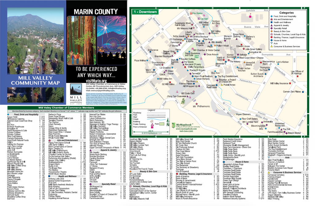Map - Enjoy Mill Valley - Community Map For Kids Printable