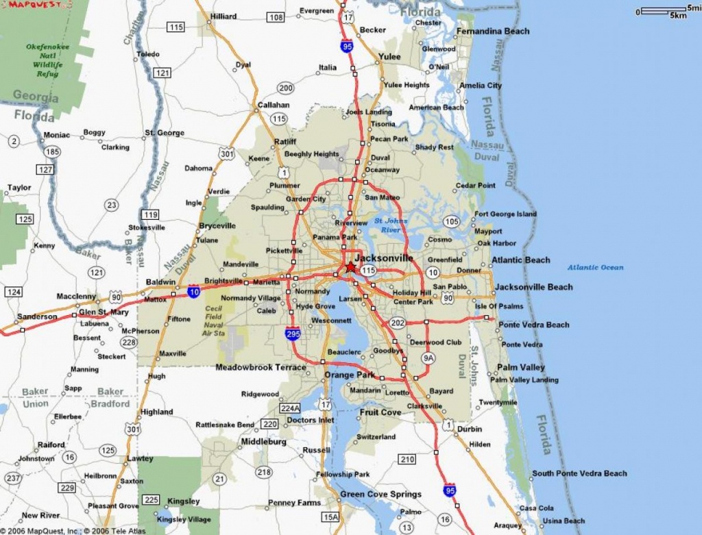 Map Jacksonville Fl - Jacksonville Florida On A Map (Florida - Usa) - Map To Jacksonville Florida
