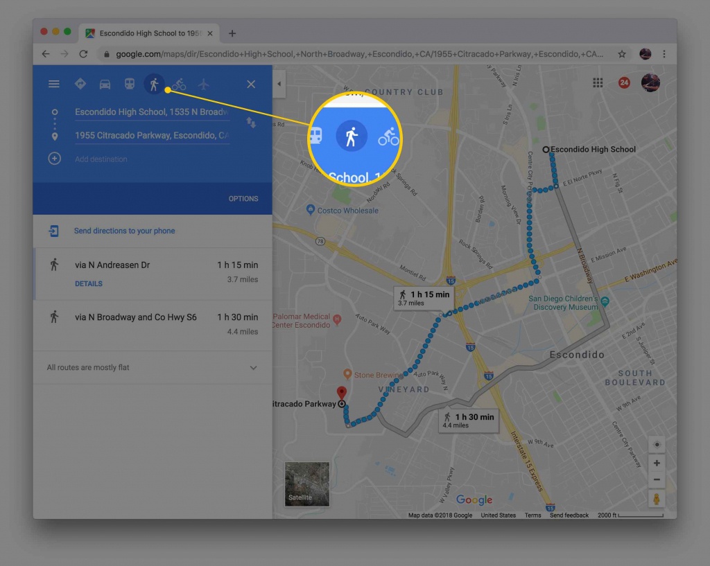 Map My Walk! Get Walking Directions With Google Maps - Printable Driving Directions Google Maps