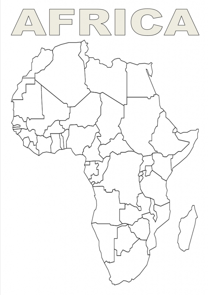 Map Of Africa Template | Silhouettes | Africa Outline, Map Outline - Free Printable Map Of Africa