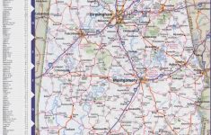Printable Alabama Road Map