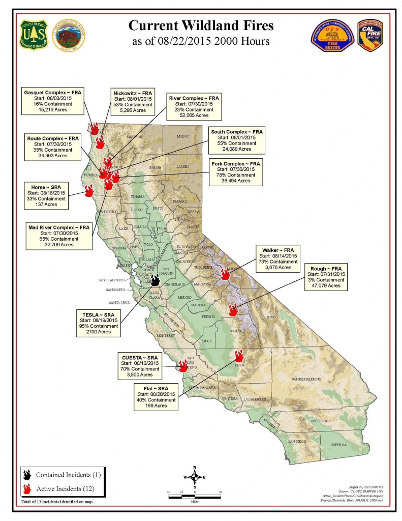 Map Of All Fire In California | Download Them And Print - State Of California Fire Map