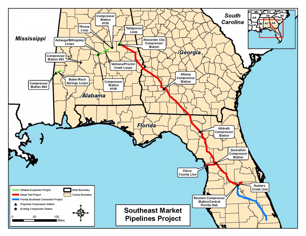 Florida Gas Pipeline Map Printable Maps