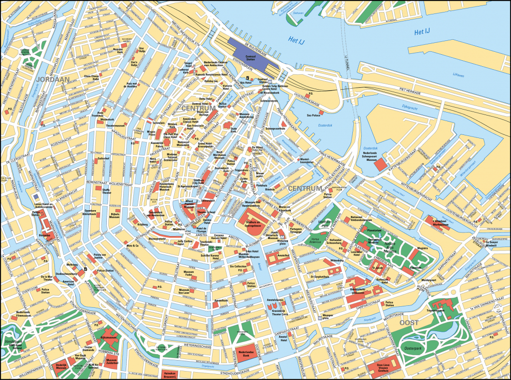 Map Of Amsterdam Tourist Attractions, Sightseeing &amp;amp; Tourist Tour - Tourist Map Of Amsterdam Printable