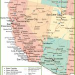 Map Of Arizona, California, Nevada And Utah   California Nevada Map