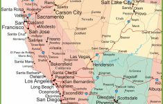Map Of Arizona, California, Nevada And Utah – Map Of California Cities And Towns