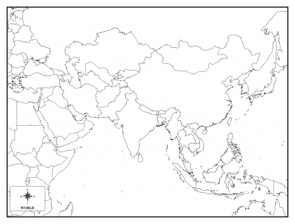 Map Of Asia Drawing At Paintingvalley | Explore Collection Of - Asia Outline Map Printable