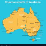 Map Of Australia With Major Towns And Cities Vector Image   Printable Map Of Australia With Cities And Towns Pdf