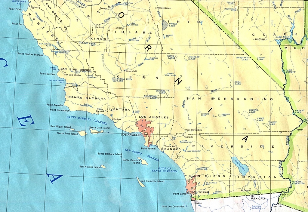 Map Of California And Mexico Coast And Travel Information | Download - Map Of California And Mexico Coast