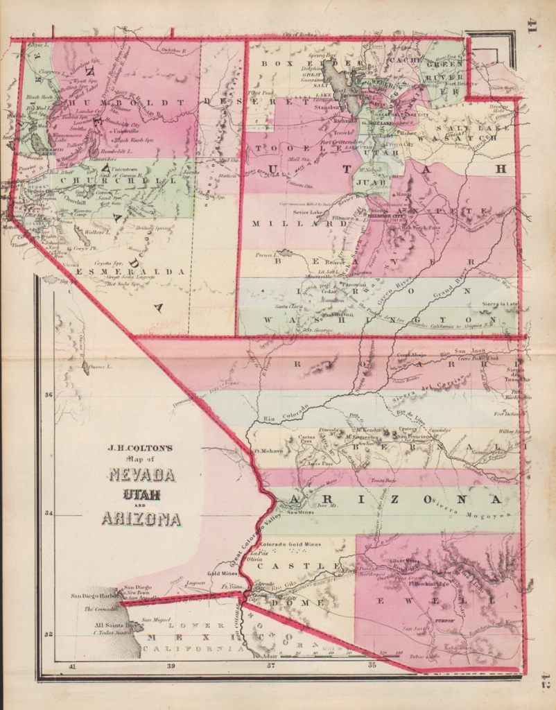 Map Of California And Nevada And Arizona And Travel Information - Road Map Of California Nevada And Arizona