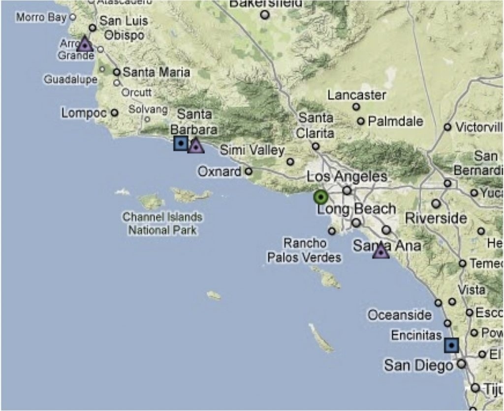 Map Of California Beaches And Cities – Map Of Usa District - Southern California Beach Towns Map