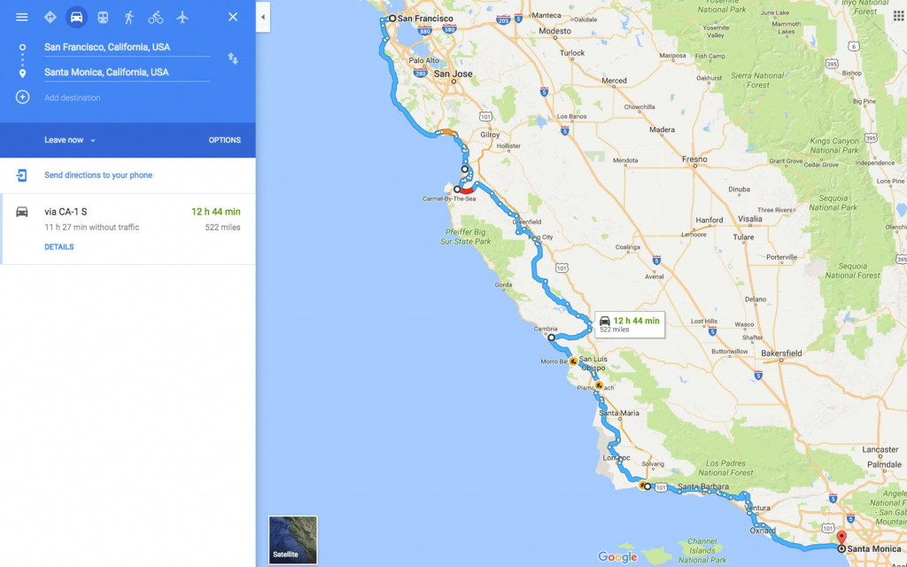 Map Of California Coast Hwy 1 Fresh Highway 1 Road Trip From San - Map Of La California Coast