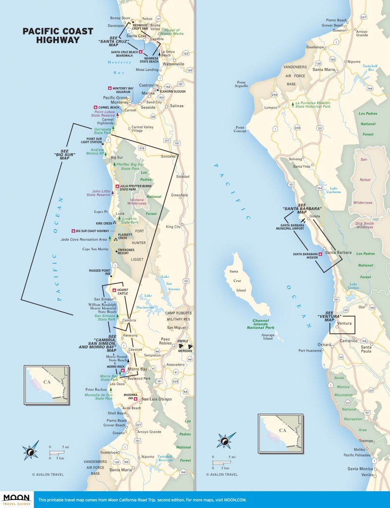 Map Of California Coastline Beaches – Map Of Usa District - Map Of California Coastline