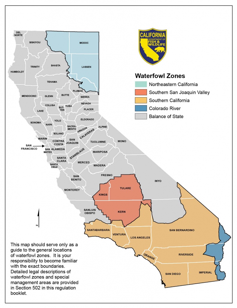 Map Of California Hunting Zones | Download Them And Print - California Hunting Zone Map