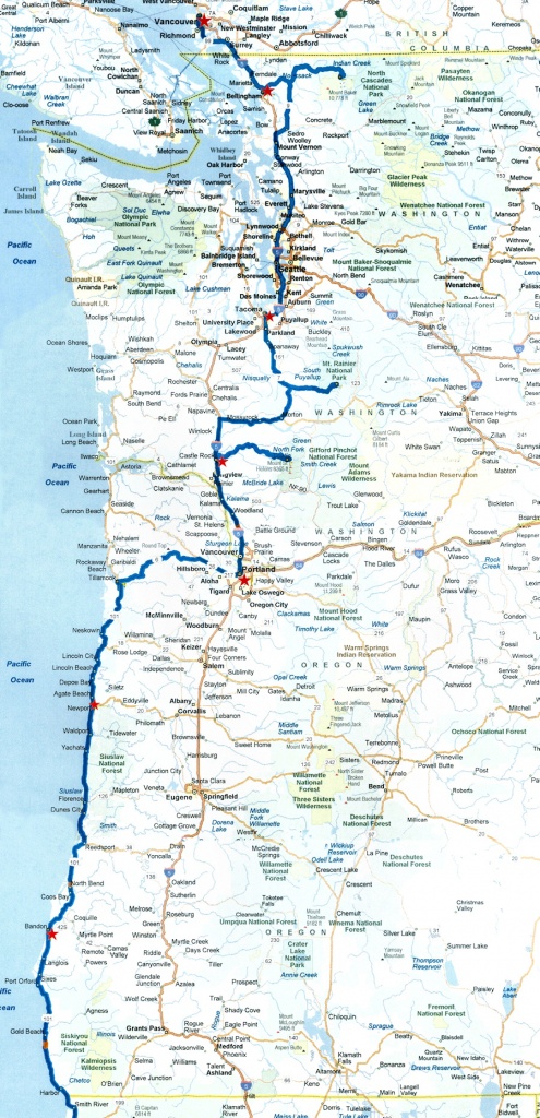 Map Of California Oregon And Washington Coast | Download Them And Print - California Oregon Washington Road Map