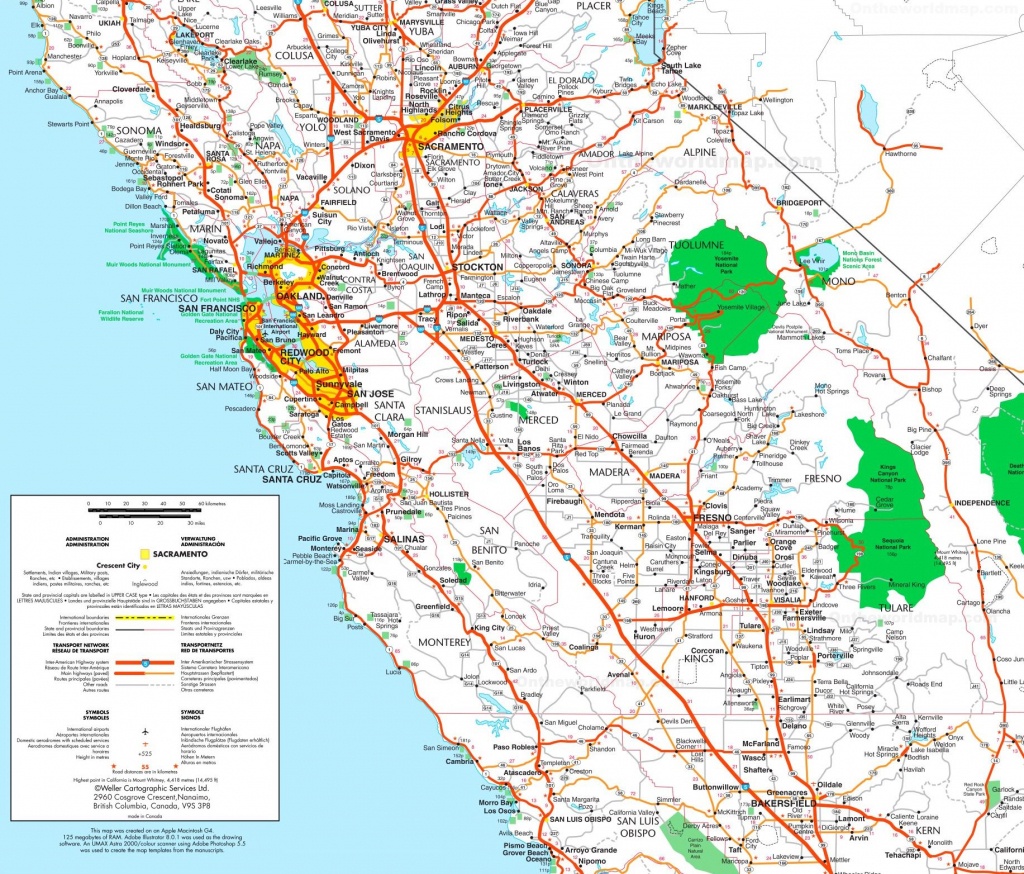 Map Of Central California Printable Maps