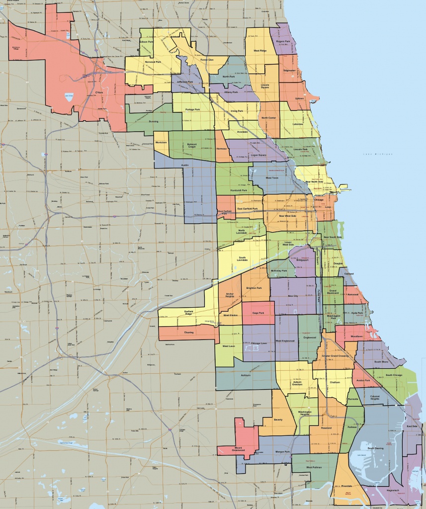 Map Of Chicago Area Neighborhoods | D1Softball - Printable Map Of Chicago Suburbs