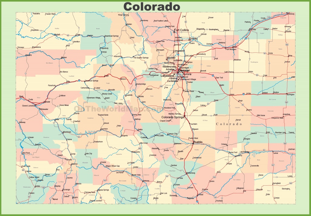 Map Of Colorado With Cities And Towns - Printable Map Of Colorado Cities