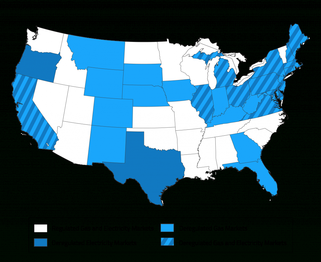 Map Of Deregulated Energy Markets (Updated 2018) – Electric Choice - Texas Utility Map