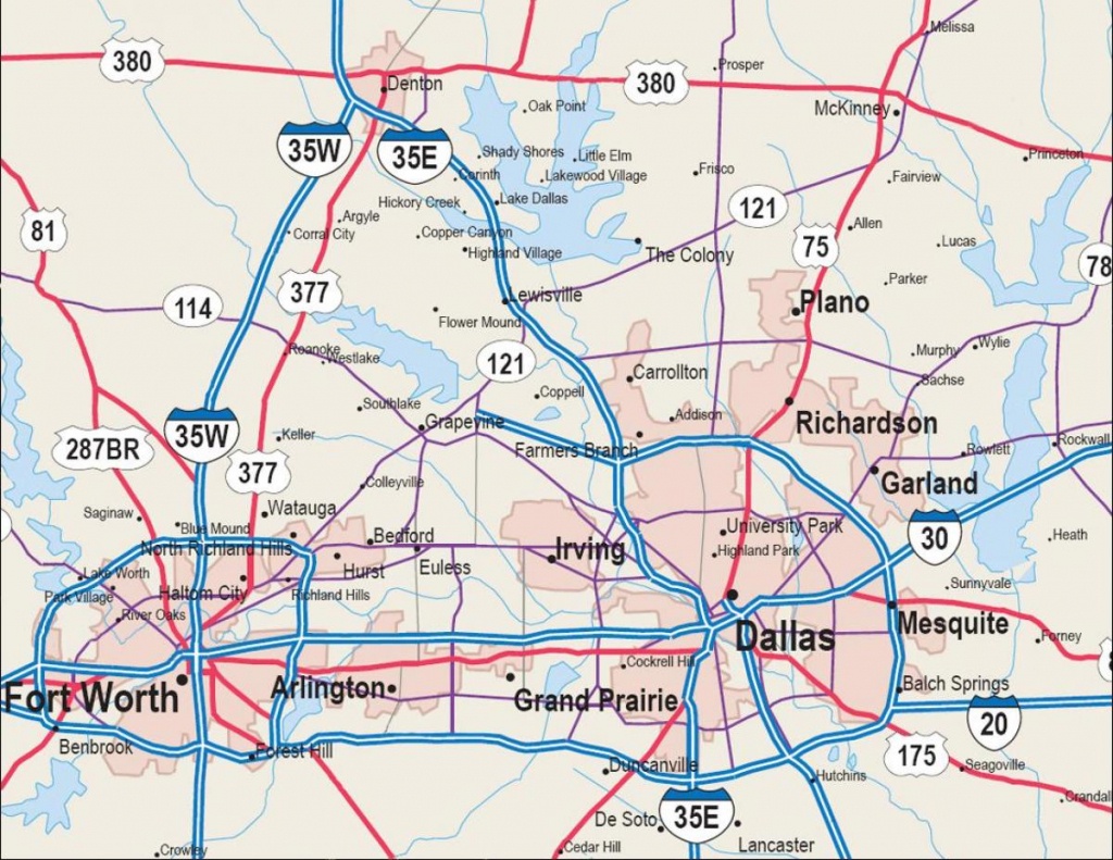 Map Of Dfw Metroplex - Map Dfw Metroplex (Texas - Usa) - Printable Map Of Fort Worth Texas