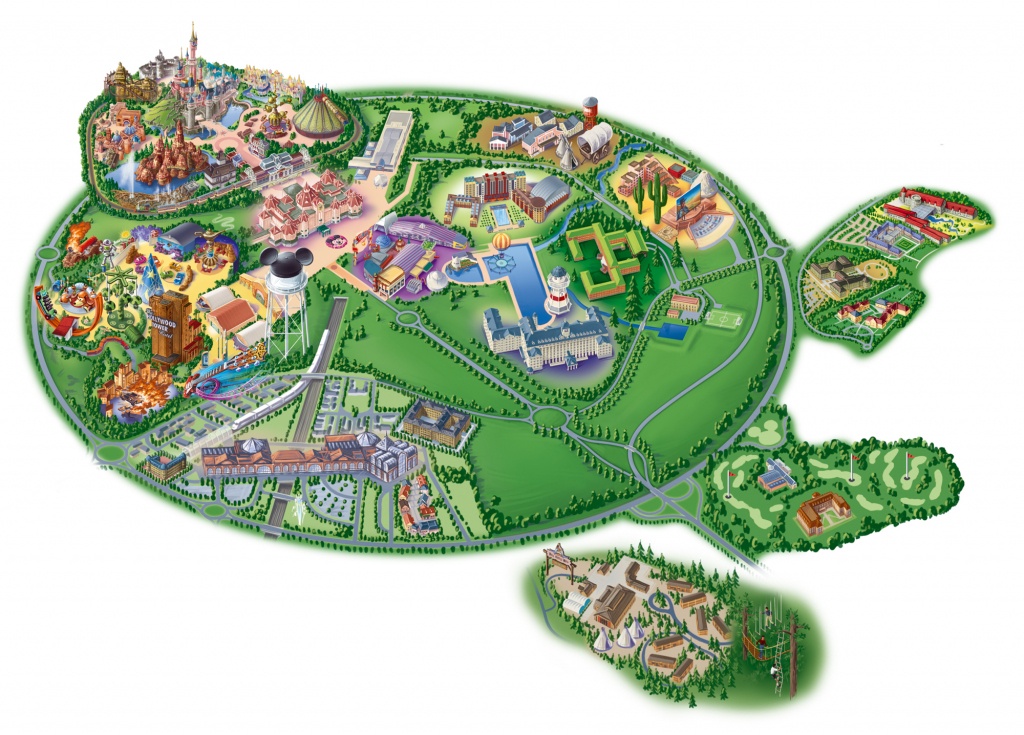 Map Of Disneyland Paris And Walt Disney Studios - Printable Disneyland Park Map