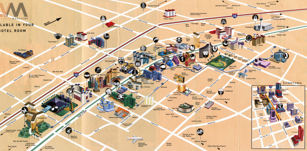 Map Of Downtown Las Vegas Hotels And Casinos |  , Here&amp;#039;s An Easy - Printable Las Vegas Strip Map 2016