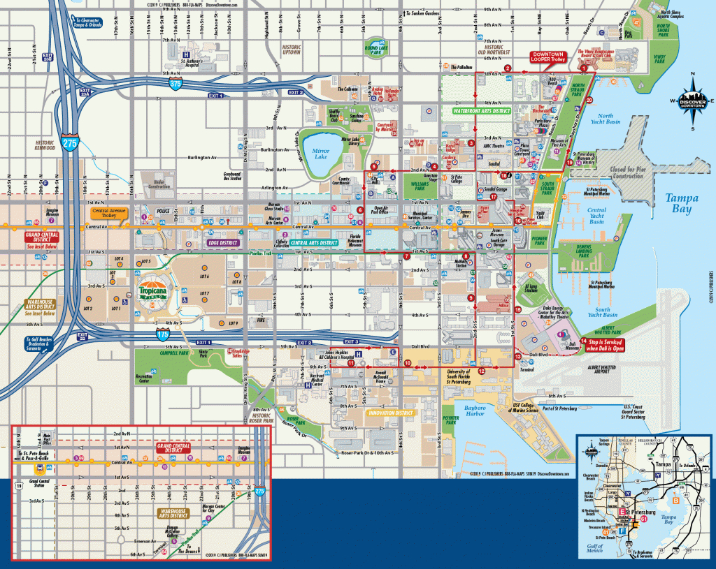Map Of Downtown St Petersburg - The Official Downtown St Petersburg - City Map Of St Petersburg Florida