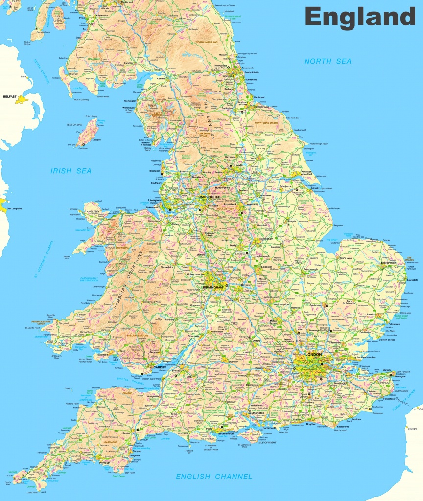 Map Of England And Wales - Printable Map Of Uk Towns And Cities