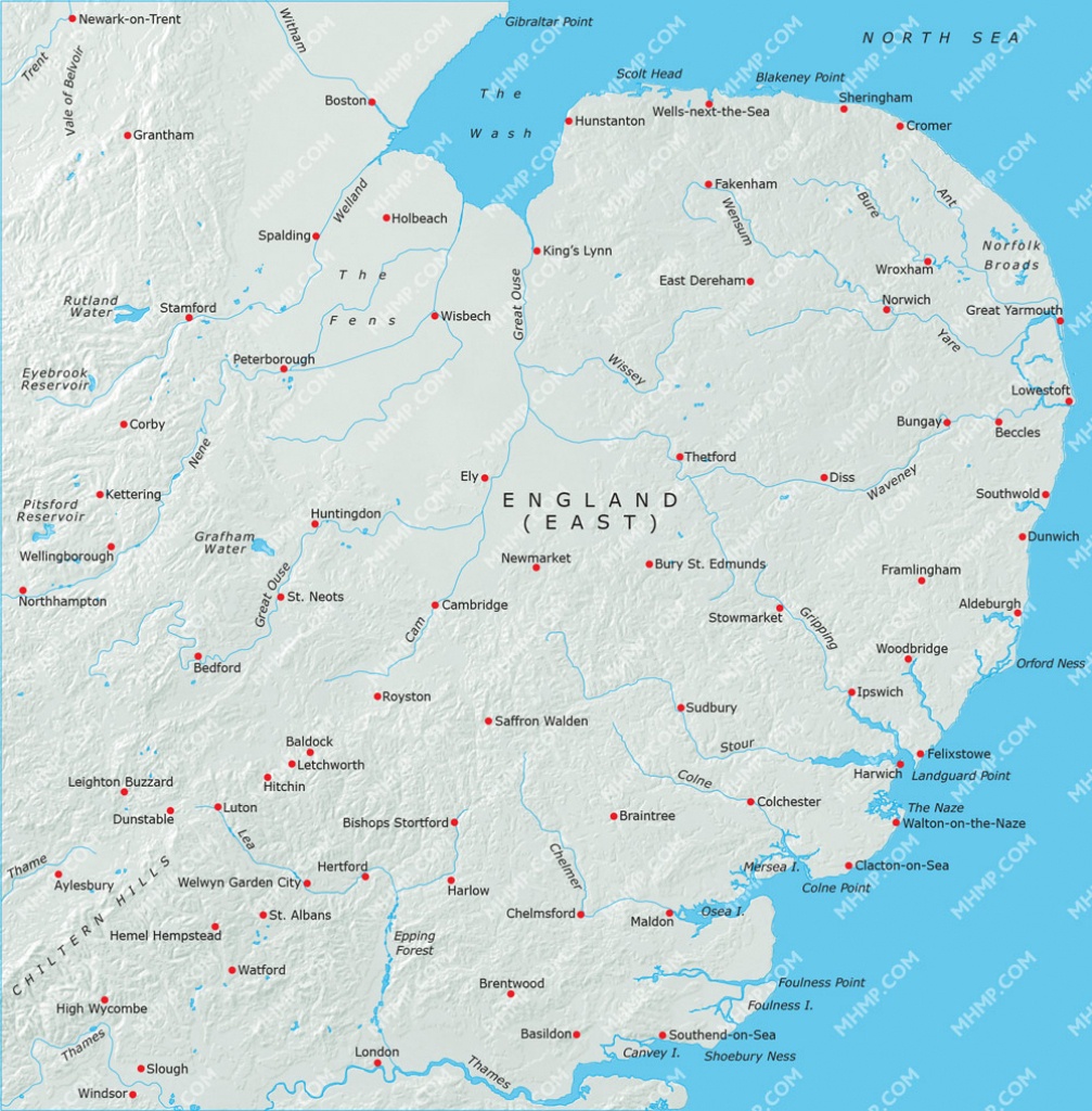 Map Of England East Anglia | Download Them And Print - Printable Map Of East Anglia