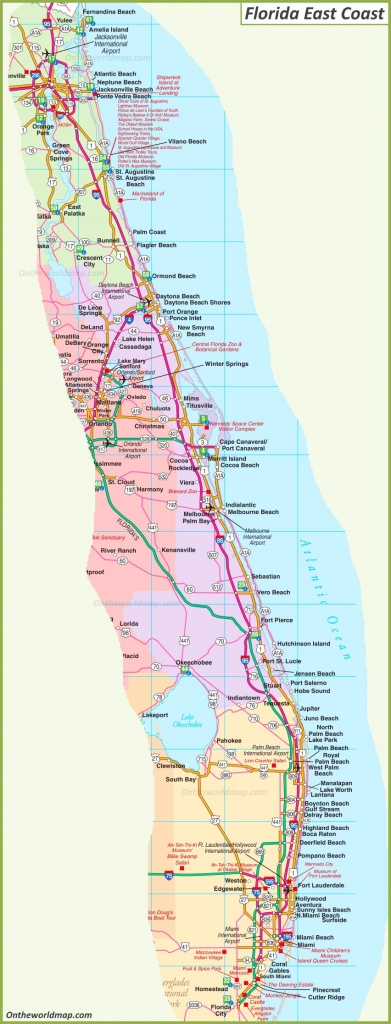 Map Of Florida East Coast - Map Of South Florida Beaches