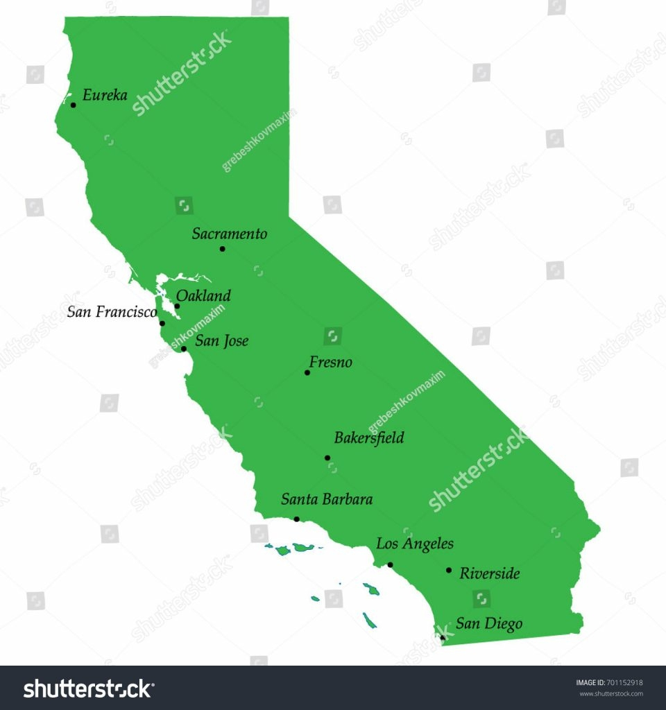 Map Of Fresno And Surrounding Cities Simple Map California State Usa - Simple Map Of California