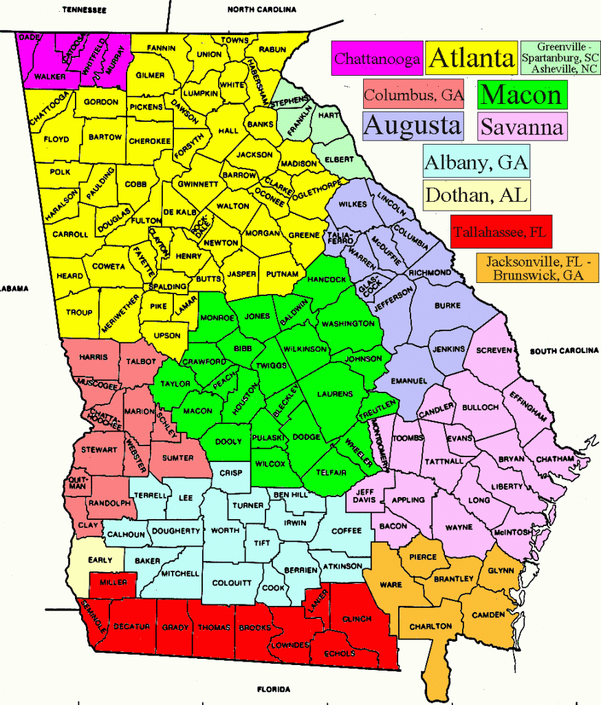Map Of Georgia Zip Codes And Travel Information | Download Free Map - Atlanta Zip Code Map Printable