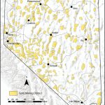Map Of Gold Mining Districts Of Nevada, According To Nevada Bureau   California Gold Prospecting Map