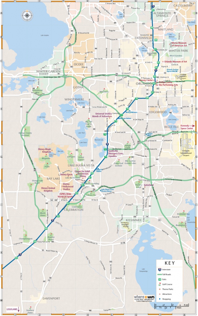 Map Of Greater Orlando: Interactive And Printable Maps | Wheretraveler - Printable Map Of Orlando